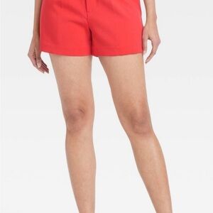 a new day Women's Coral-Red Tailored Bermuda Shorts